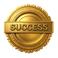Golden Success Medal Achieve Your Goals and Celebrate Triumph