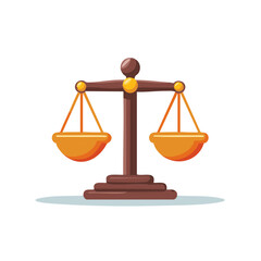 Illustration of Scales of Justice Symbolizing Law and Legal Balance