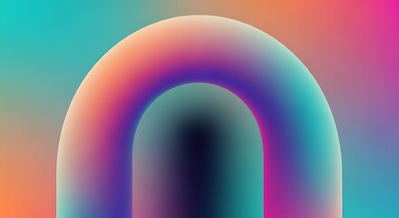 Abstract Colorful Archway Design.