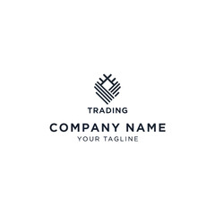 Minimalist logo design featuring a geometric emblem, company name, and tagline, on a white background.