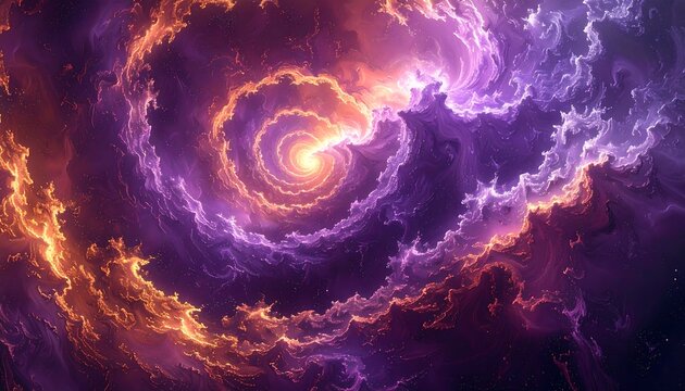 Abstract swirling vortex of vibrant colors (2)