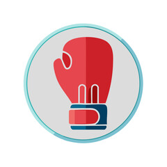 Red Boxing Glove Icon for Sport and Competition