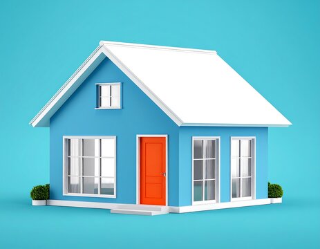 Simple 3D model of a small house