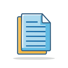 Stack of documents with text lines icon symbolizing information and records