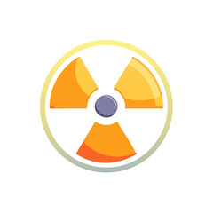 Radiation hazard symbol warning sign, toxic, nuclear energy danger warning icon