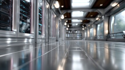 High-tech server racks optimize performance and airflow, creating a state-of-the-art data environment