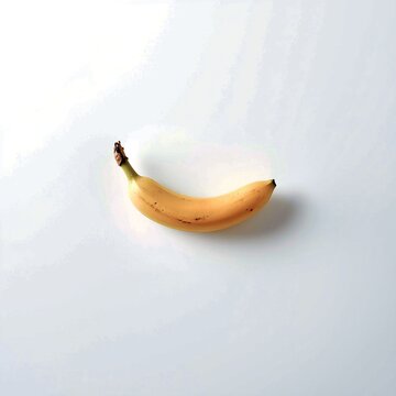 banana on a white