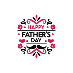 Playful cartoon illustration of a happy father and child celebrating father s day with smiles