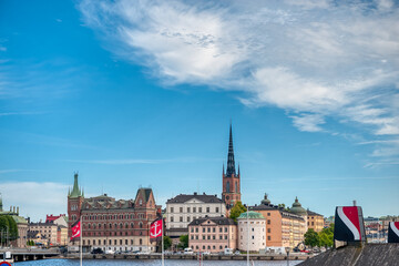 Fototapeta premium Stockholm, the capital of Sweden, encompasses 14 islands and more than 50 bridges in a vast archipelago in the Baltic Sea.
