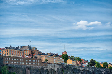Obraz premium Stockholm, the capital of Sweden, encompasses 14 islands and more than 50 bridges in a vast archipelago in the Baltic Sea.