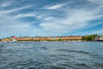 Obraz premium Stockholm, the capital of Sweden, encompasses 14 islands and more than 50 bridges in a vast archipelago in the Baltic Sea.