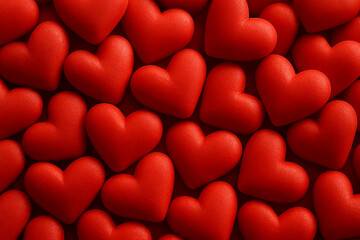 red hearts background. Red hearts close-up background. couple love concept.