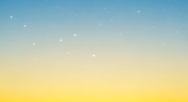 A soft gradient sky with a few stars, transitioning from blue to yellow