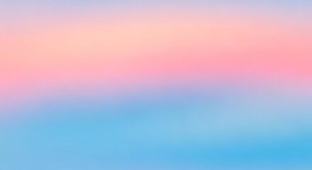 Obraz premium Soft pastel gradient background with pink, peach, and blue hues, abstract and dreamy