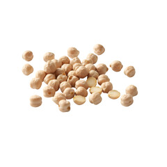 Roasted Chickpeas: A Nutritious Snack on white background