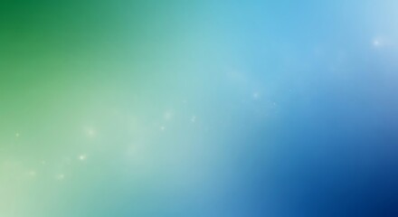 Abstract gradient background with soft bokeh lights in green and blue tones