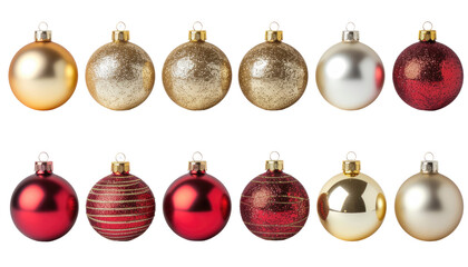 A vibrant set of shiny Christmas Ornaments and festive decorations for a joyful holiday celebration
