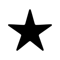 Obraz premium Stylized black star shape on white background, with rounded tips for aesthetic appeal
