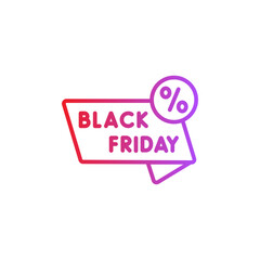 Black Friday Icon – Black Friday Sale, Black Friday Discount, Black Friday Tag, Black Friday Badge, Black Friday Vector Design icon