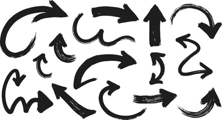 various hand drawn arrows pointing in different directions