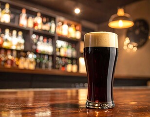 Dark beer in a pub (1)