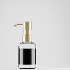 Naklejka premium Elegant Pump Bottle Mockup