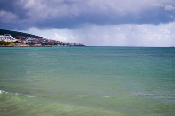 view of the sea from the beach in Bulgaria