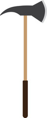 Wooden battle axe vector illustration