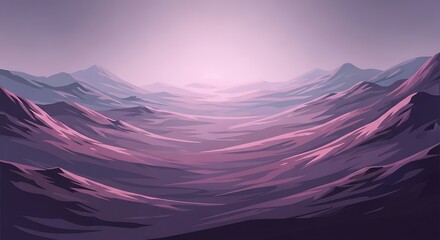 Purple Mountain Valley Landscape.