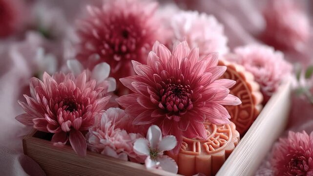 Floral Mooncake Gift Box Conveying Mid-Autumn Festival Blessings