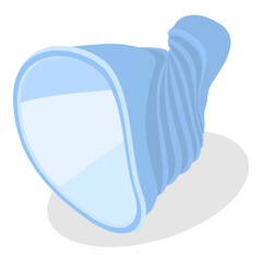 3D Isometric Flat Vector Set of Plastic Waste, Environmental Pollution. Item 9