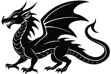 Naklejka premium golden dragon vector art