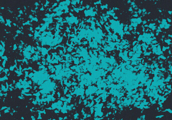Microscopic Swirl Background – Abstract Cyan Clusters on Dark Textured Base.