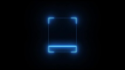 scanner icon animation isolated scanner neon shine icon animation.fingerprint biometric scanning animation. Biometric scanning animation showing neon fingerprint icon - Powered by Adobe