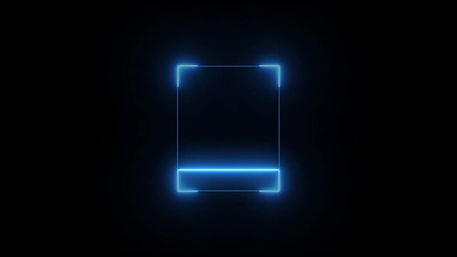 scanner icon animation isolated scanner neon shine icon animation.fingerprint biometric scanning animation. Biometric scanning animation showing neon fingerprint icon