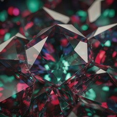 Luxurious tourmaline crystal background, multi-colored gemstones with radiant transparent facets