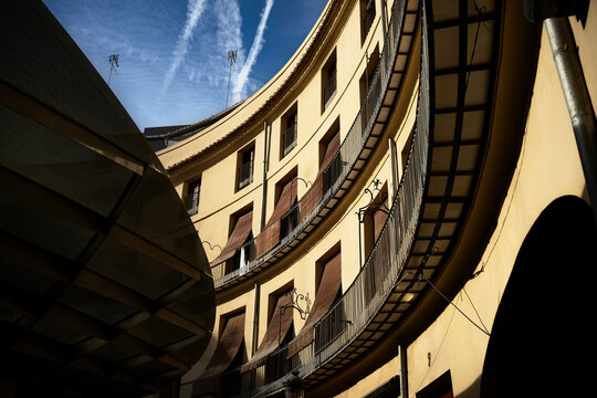 Facade of a building in Valencia, Spain
