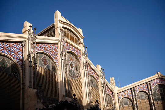 Central market facade in Valencia