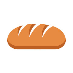 A loaf of bread with scoring marks on a white background.