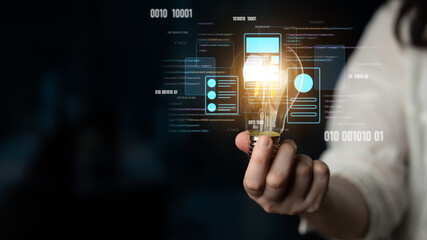 UI UX mockup showing application layout, structure, and code interface. UI design defines user...