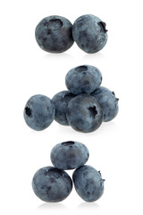 Blueberry berries isolated on a white background