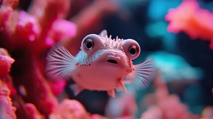 A cute puffer fish. 