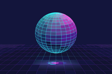 abstract background with pink sphere