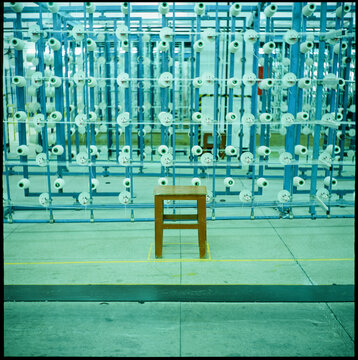 A wooden stool