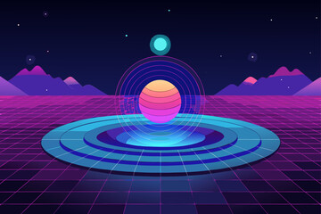 Fototapeta premium alien planet in space