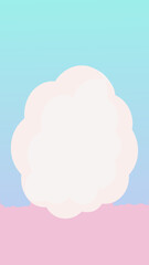 pink background with clouds