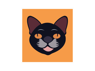 Sweet little cat icon set.vector image of a cat.