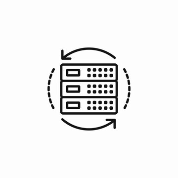 data center synchronization icon sign vector