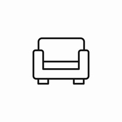 lounge chair icon icon sign vector