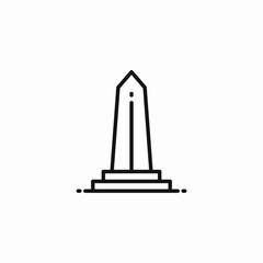 obelisk monument icon icon sign vector